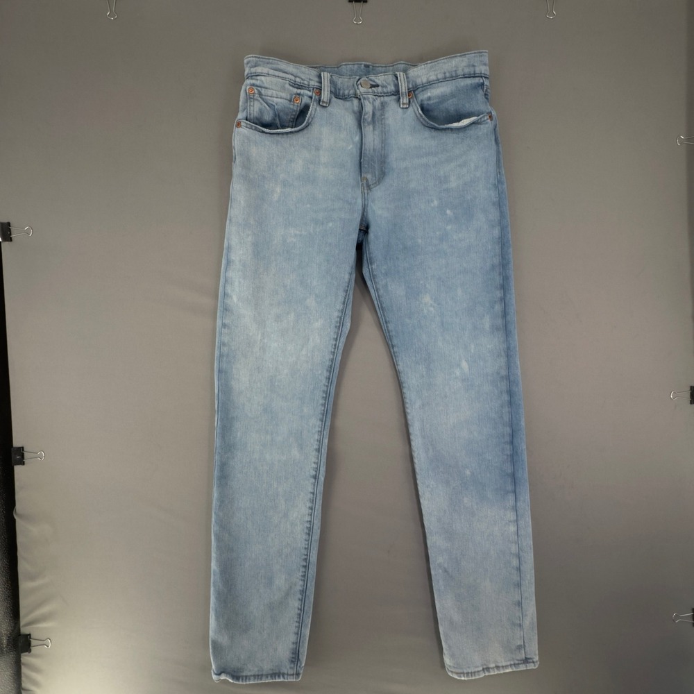 Levis Premium 502 Taper Mens Cloud Wash Blue Jeans 32x34 29507-0942 Big E